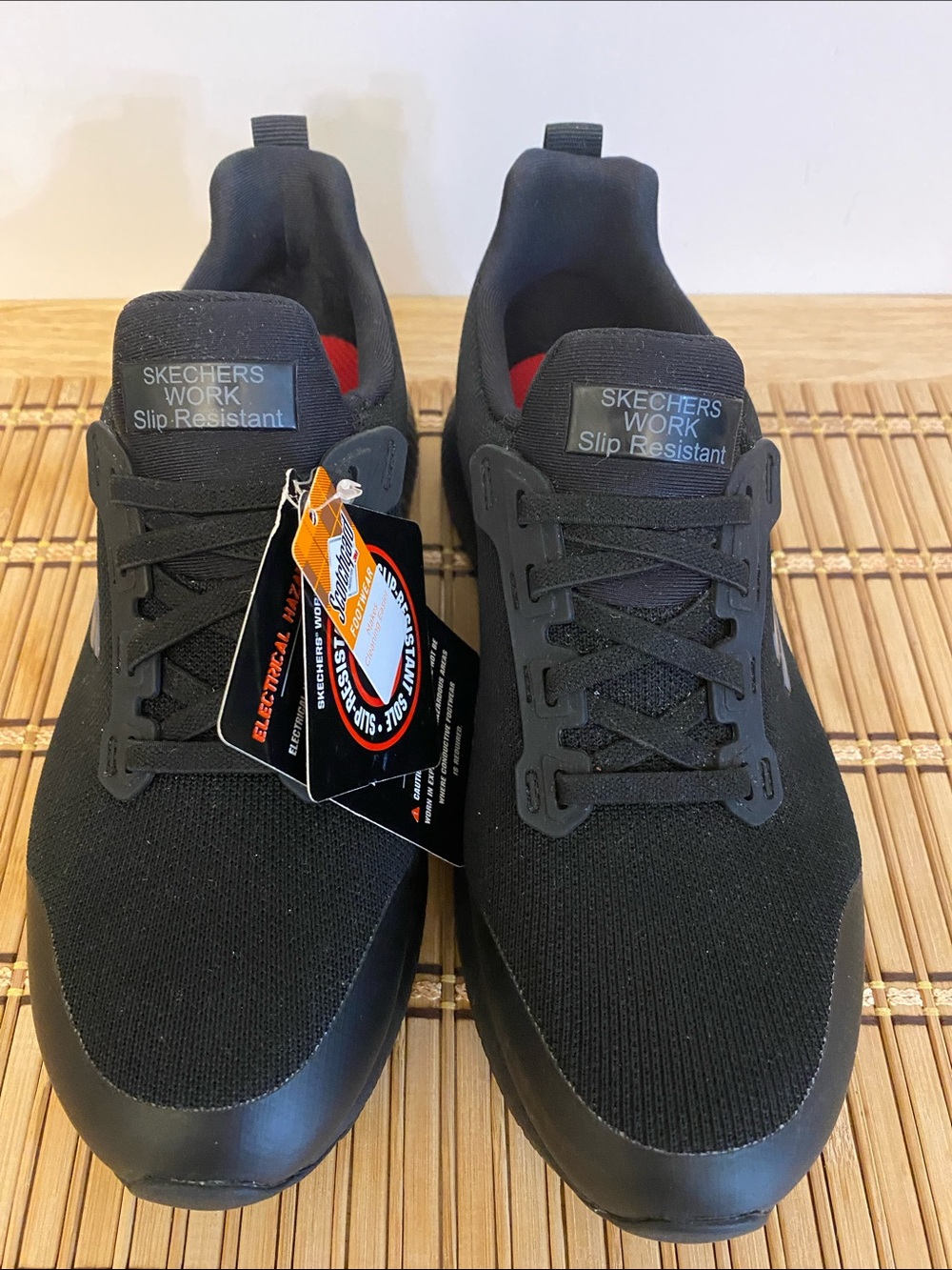 Skechers Work Black Slip-Resistant Low Top Sneakers